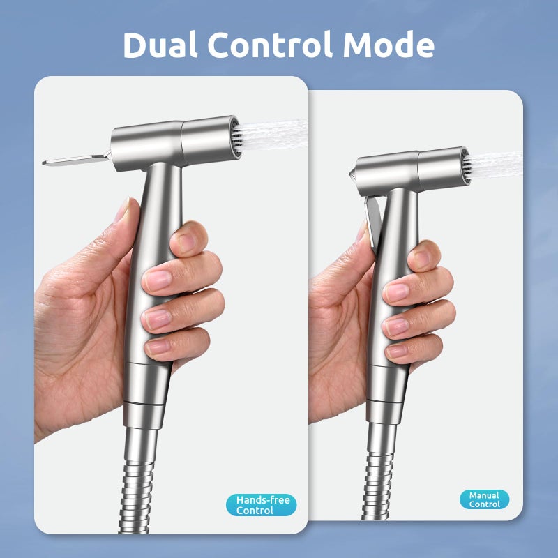 BRITULIF Hands-Free Handheld Bidet Sprayer for Toilet, Muslim Shower Dual Control Mode Spray, Toilet Sprayer with Bidet Hose, Adjustable Bidets Attachment for Toilet for Feminine Wash - Image 2
